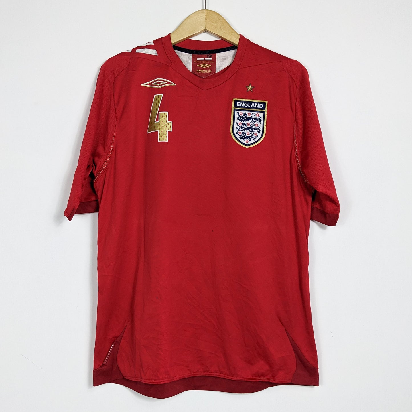 Authentic England 2006 Away - Gerrard #4 Size L