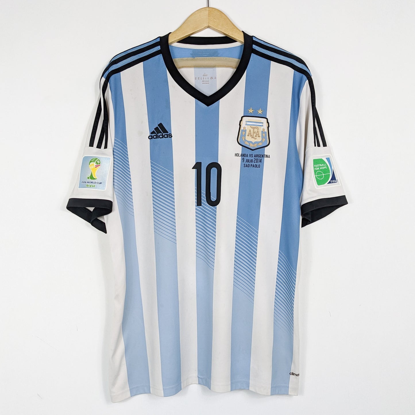 Authentic Argentina WC 2014 Home - Messi #10 Size XL