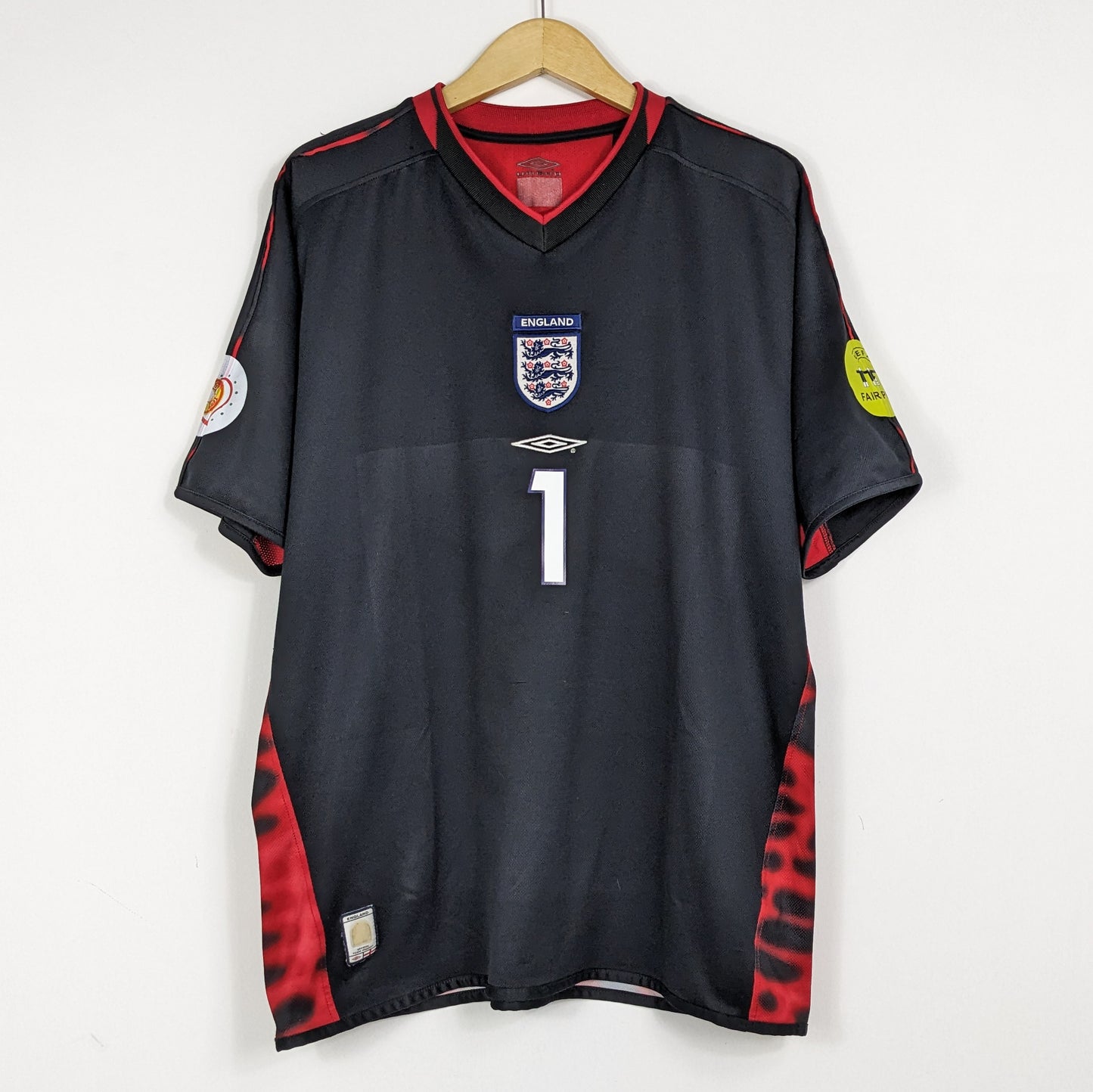 Authentic England 2004 GK - James #1 Size XL