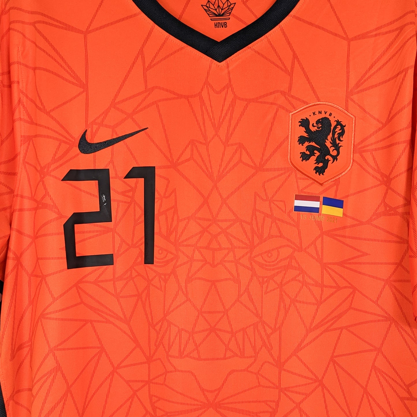 Authentic Netherland EURO 2021 Home - F. De Jong #21 Size XL