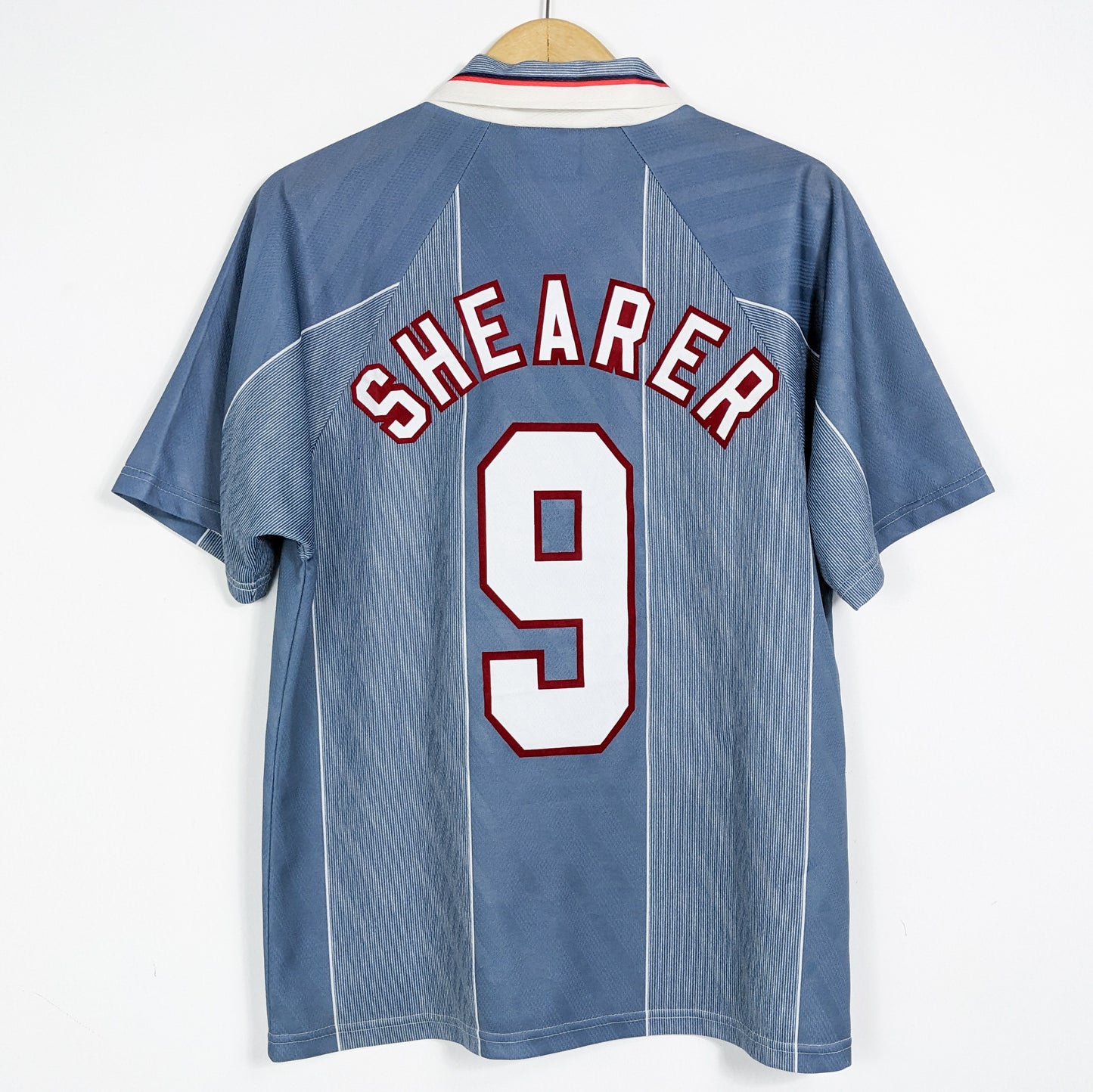 Authentic England 1996 Away - Shearer #9 Size M