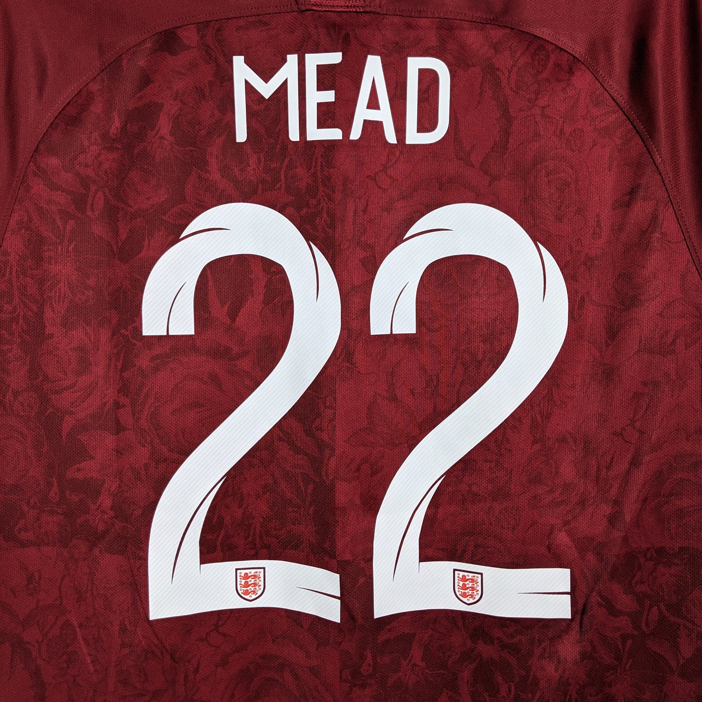 Authentic Lionesses/England Womens 2019 Away - Mead #22 Size L