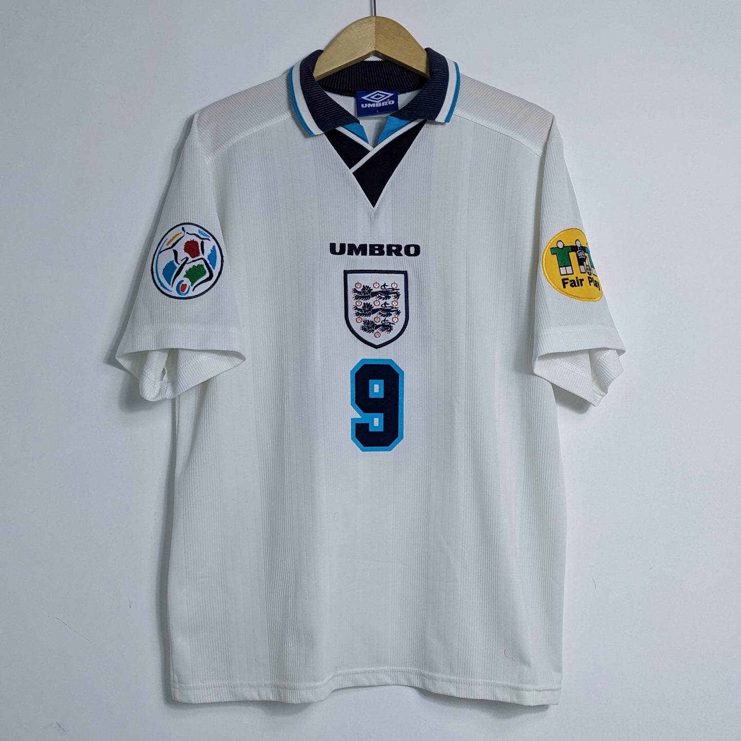 Authentic England 1996/1997 Home - Shearer #9 Size L