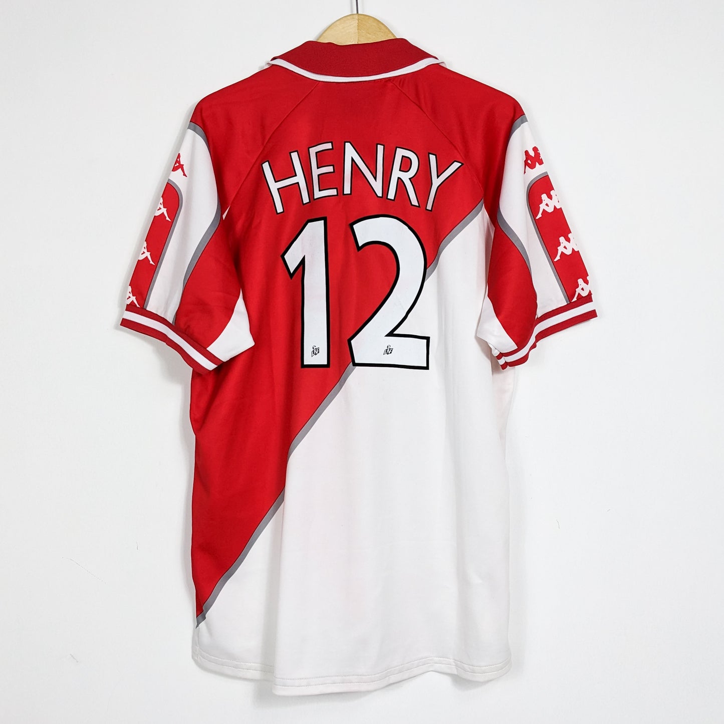 Authentic AS Monaco 1998/1999 Home - Henry #14 Size XL