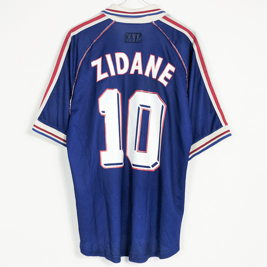 Authentic France 1998 Home - Zidane #10 Size L