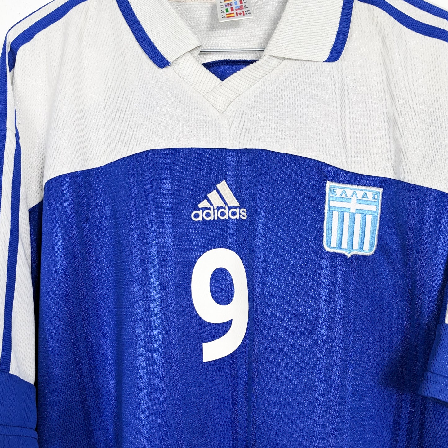 Authentic Template Greece 2001/2002 Home - #9 Size XXL