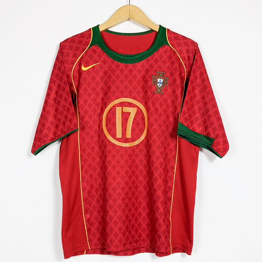 Authentic Portugal 2004 Home - Ronaldo #17 Size M