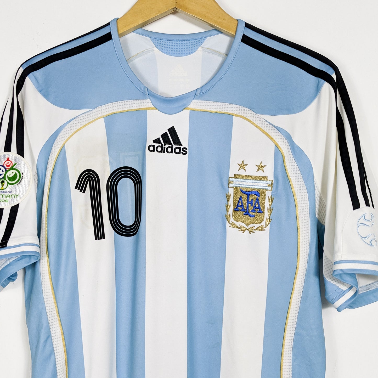 Authentic Argentina 2007 Home - Riquelme #10 Size L