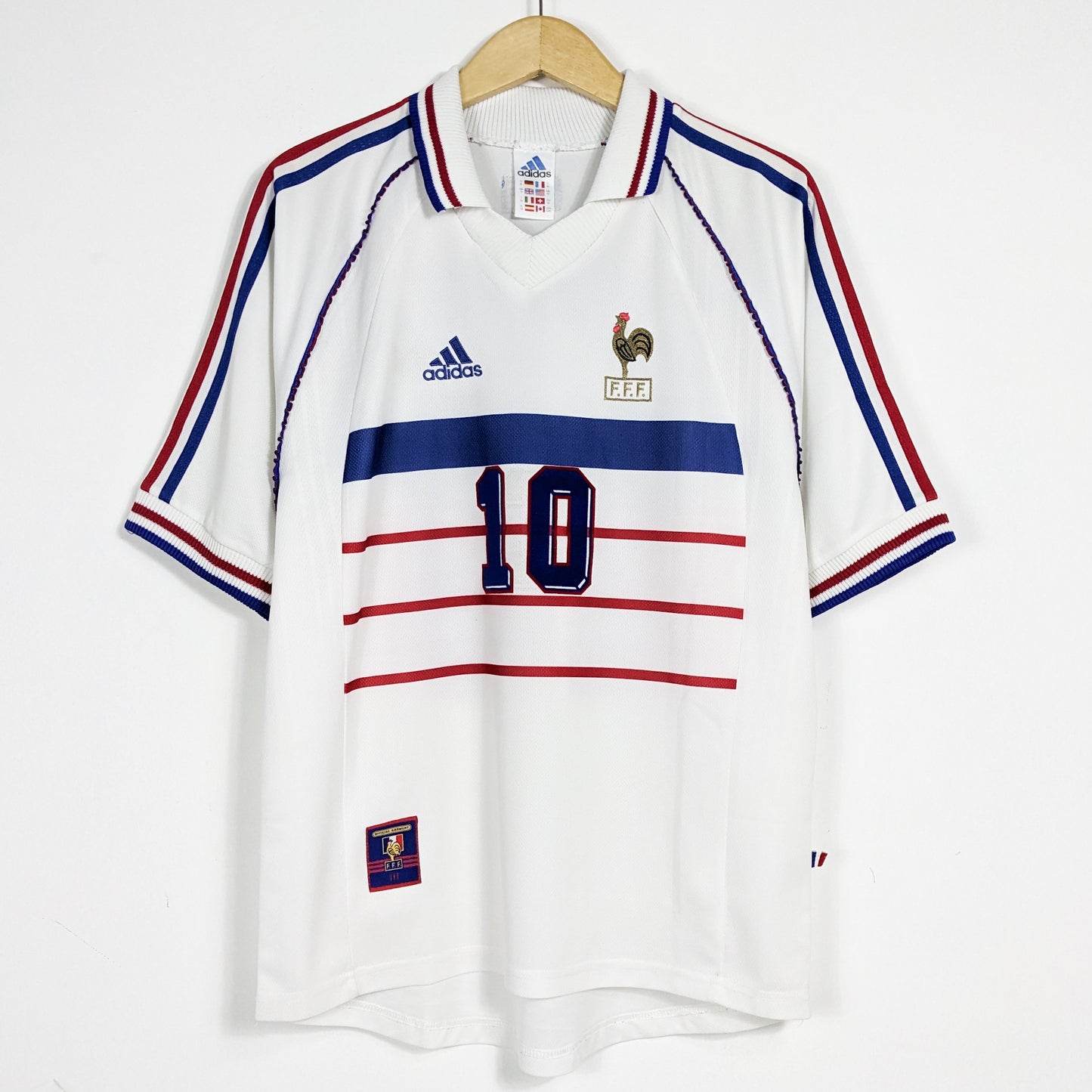 Authentic France 1998 Away - Zidane #10 Size M