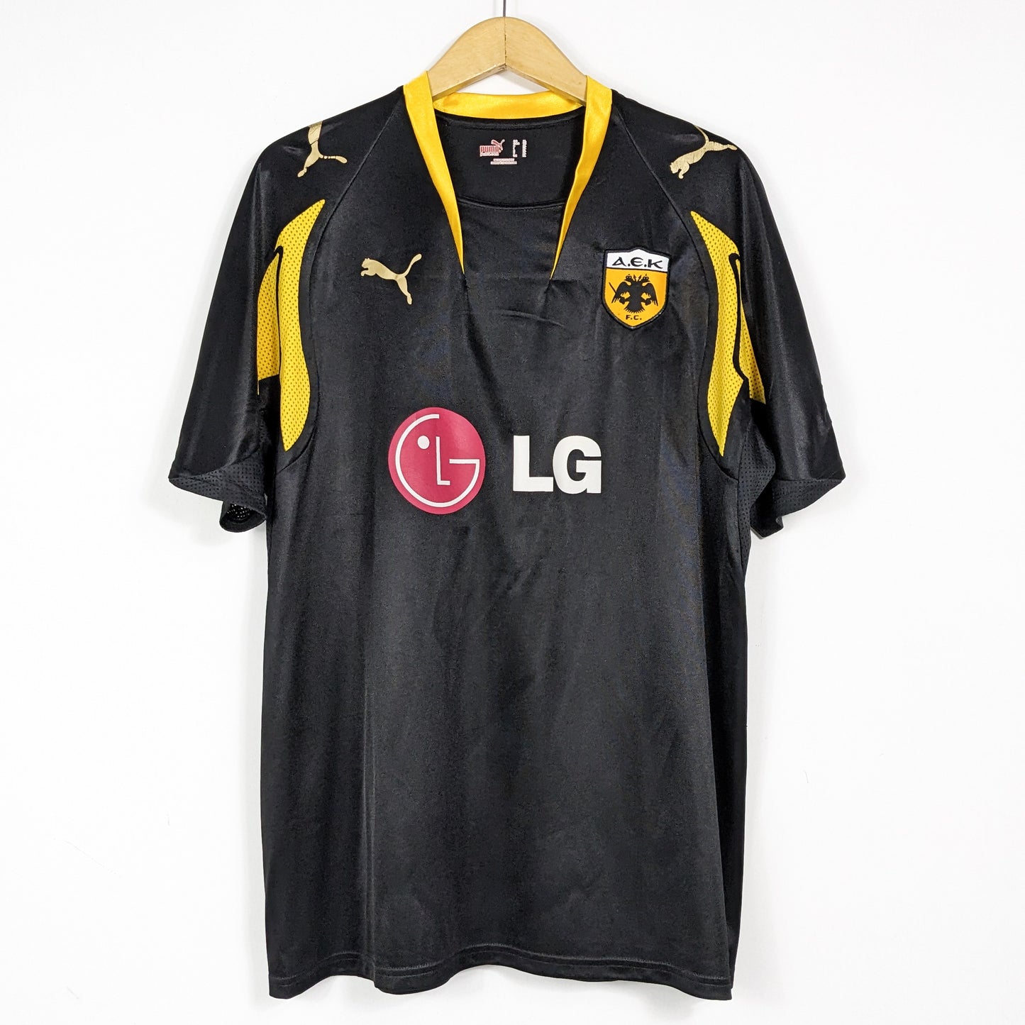 Authentic AEK Athens 2007/2008 Away - Rivaldo #10 Size XL