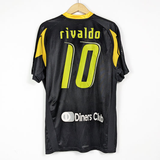 Authentic AEK Athens 2007/2008 Away - Rivaldo #10 Size XL