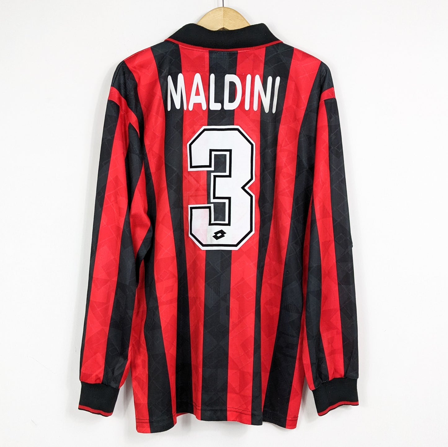 Authentic AC Milan 1994/1995 Home - Maldini #3 Size XXL (Long Sleeve) (Player Issue)