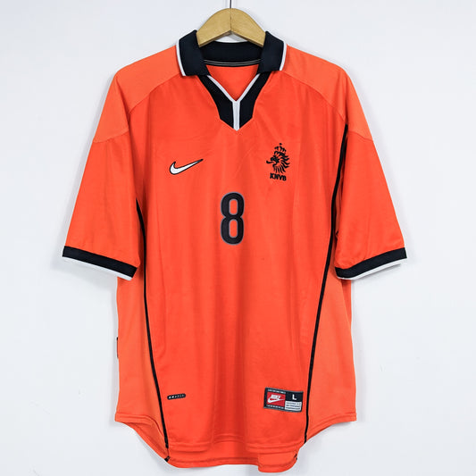 Authentic Netherland 1998 Home - Bergkamp #8  Size L