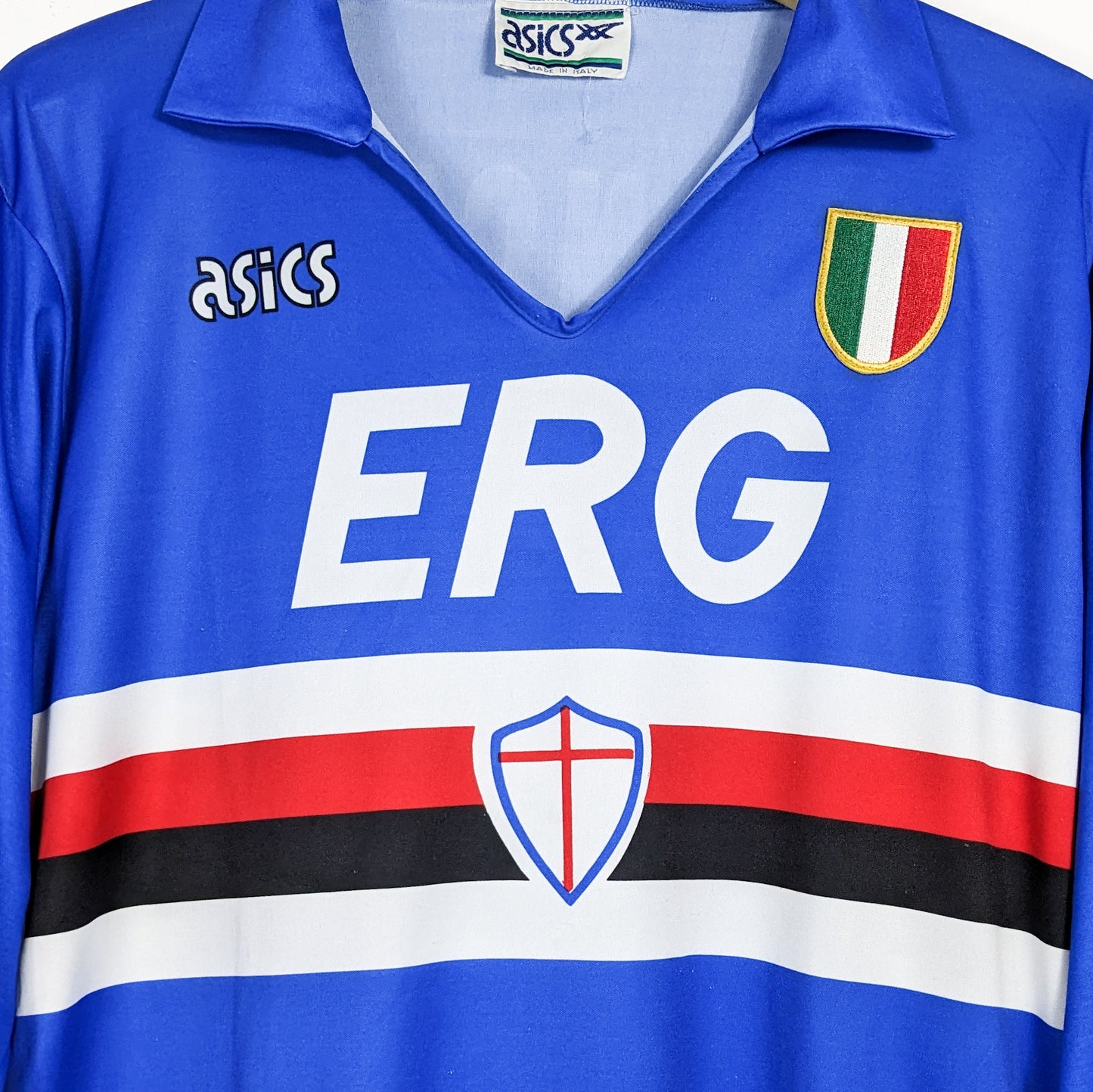 Authentic Sampdoria 1991/1992 Home - Mancini #10 Size L (Long Sleeve)