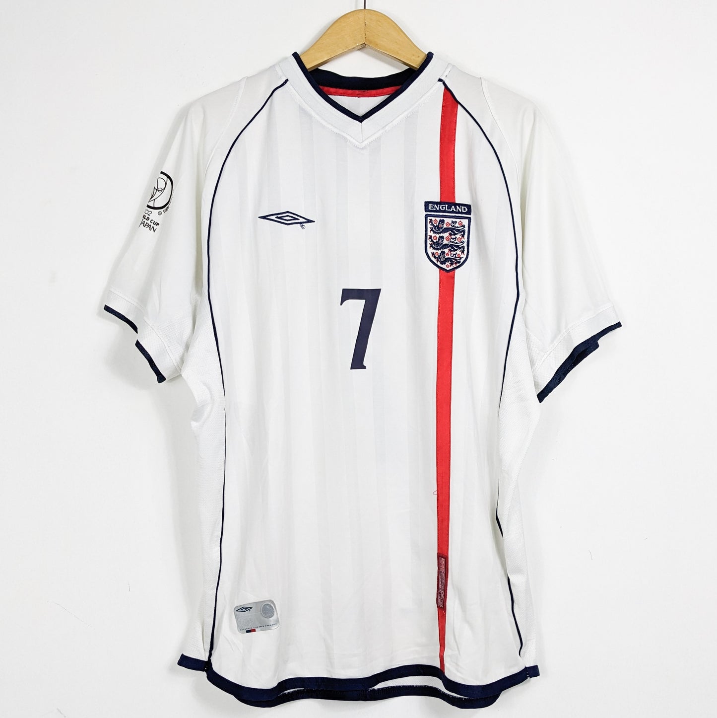 Authentic England 2002 Home - Beckham #7 Size XL (World Cup)