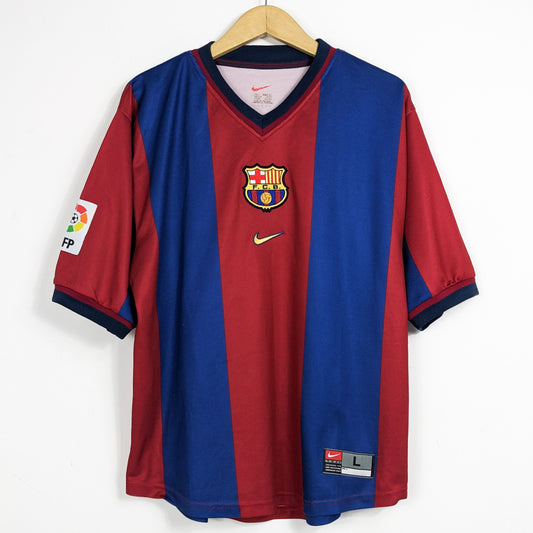 Authentic Barcelona 1998/1999 Home - Kluivert #19 Size L