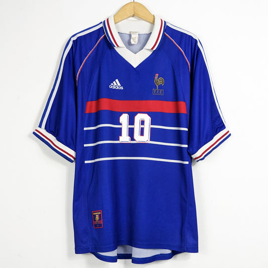 Authentic France 1998 Home - Zidane #10 Size XL