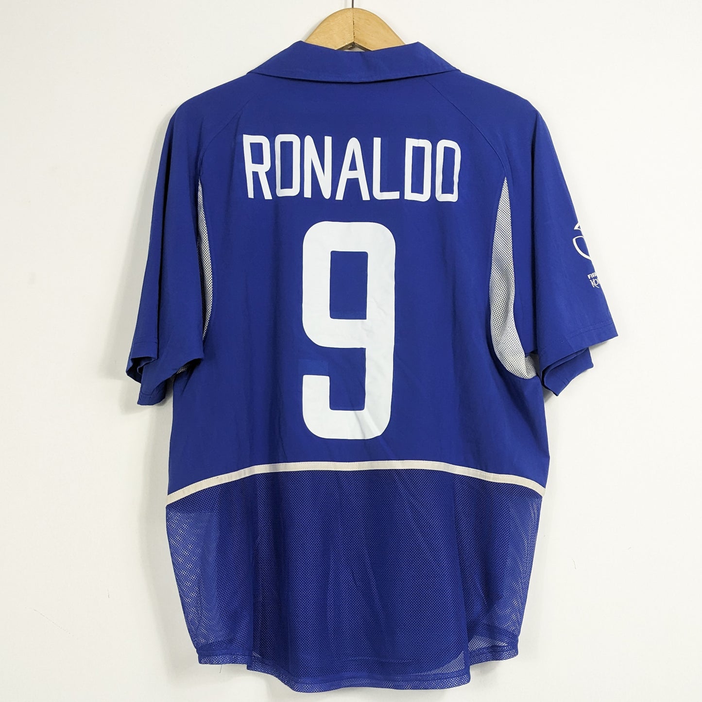 Authentic Brazil 2002 Away - Ronaldo #10 Size L (World Cup) (Player Issue) (With shorts)