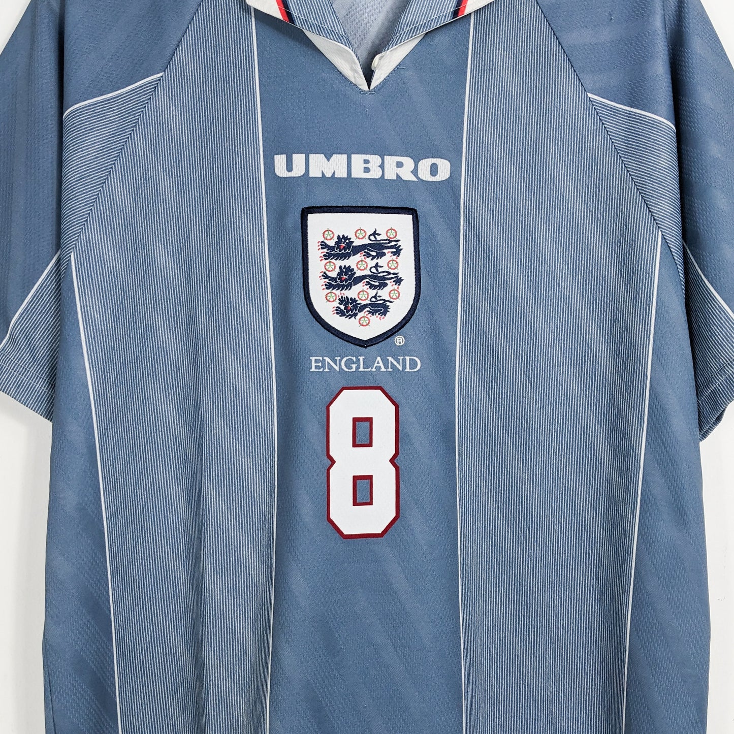 Authentic England 1996 Away - Gascoigne #8 Size M