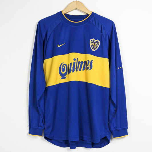 Authentic Boca Juniors 2000 Home - Riquelme #10 Size M (Long Sleeve)