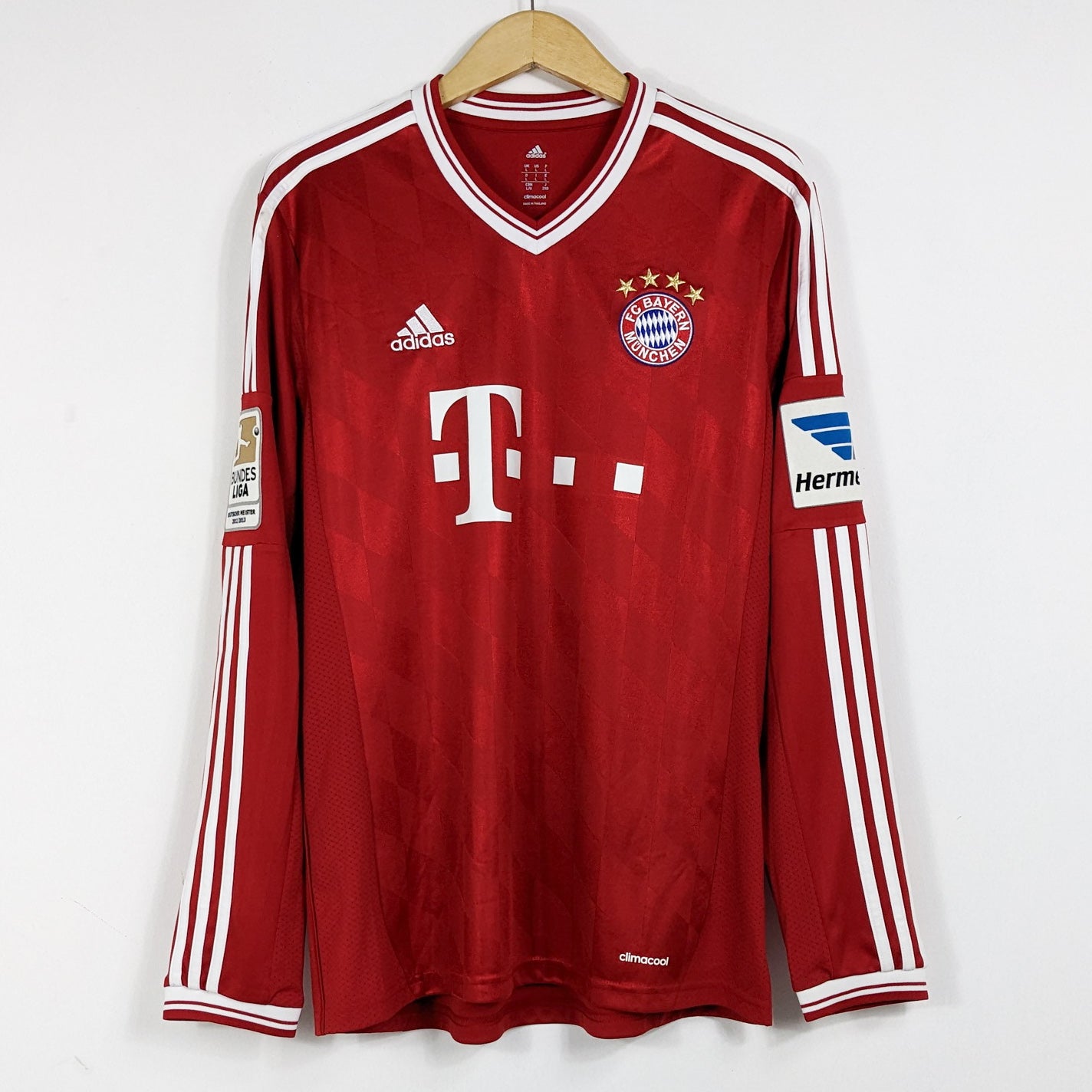 Authentic Bayern Munchen 2013/14 Home - Muller #25 Size L (Long Sleeve)