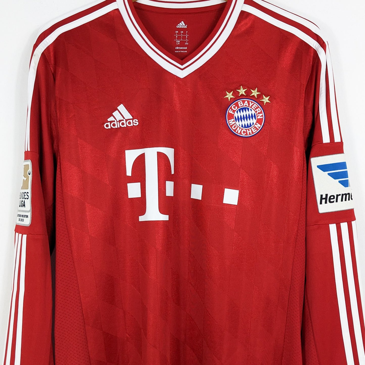 Authentic Bayern Munchen 2013/14 Home - Muller #25 Size L (Long Sleeve)