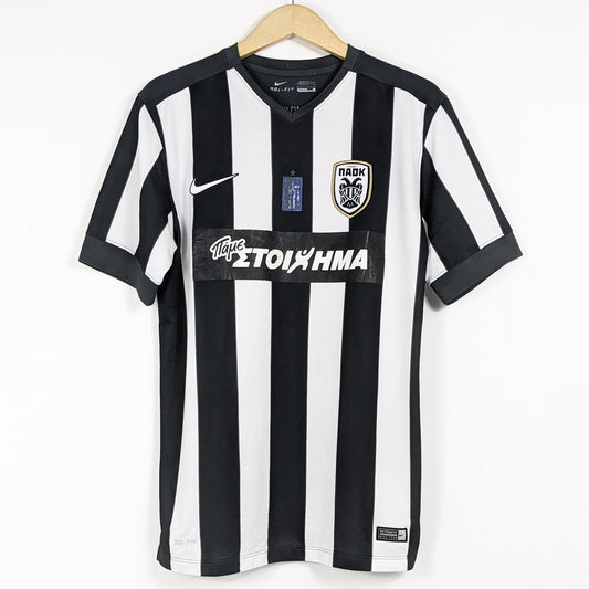 Authentic Paok 2014-15 Home - Papadopoulos #9 Size M