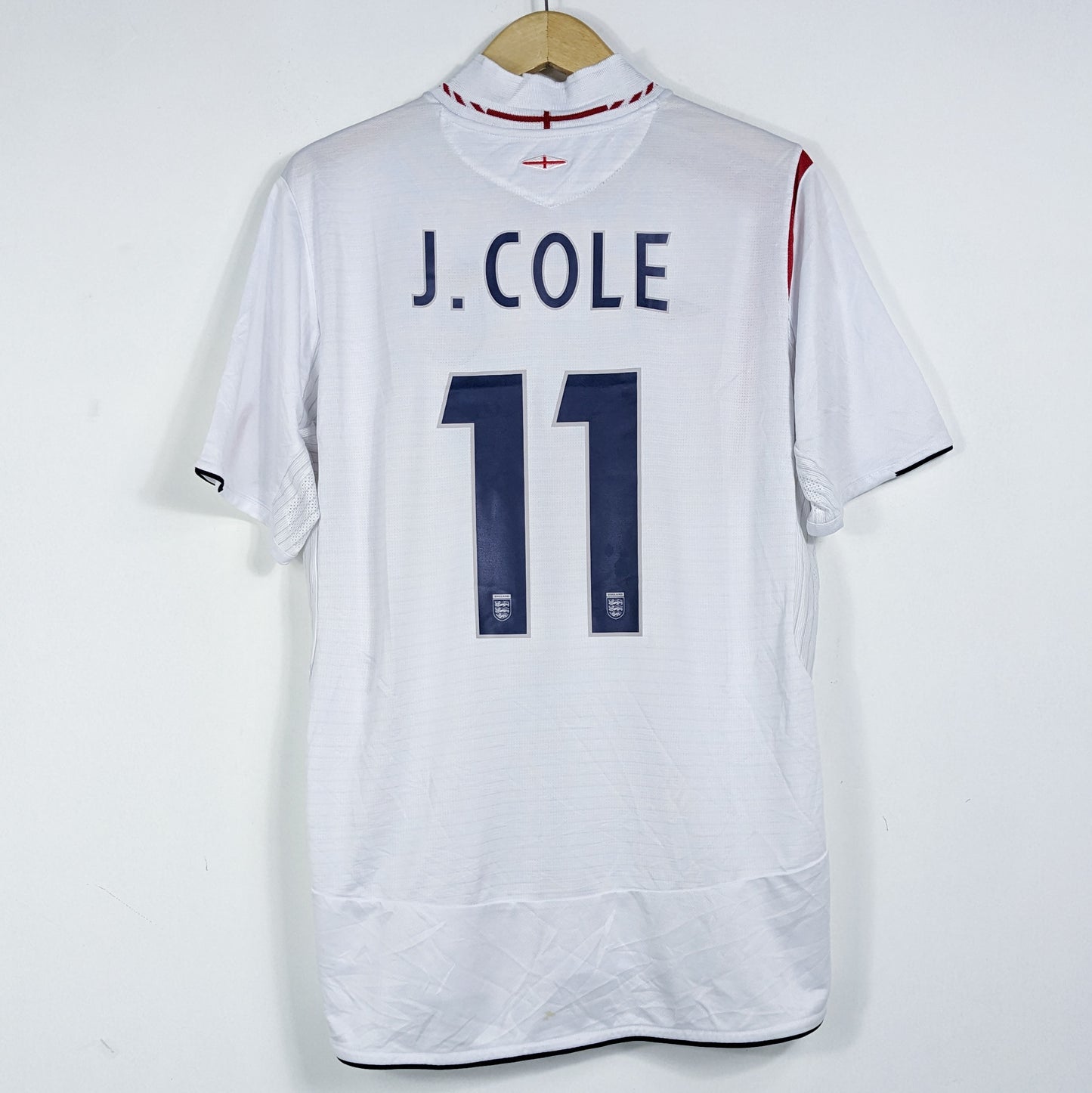 Authentic England 2006 Home - J.Cole #11 Size L