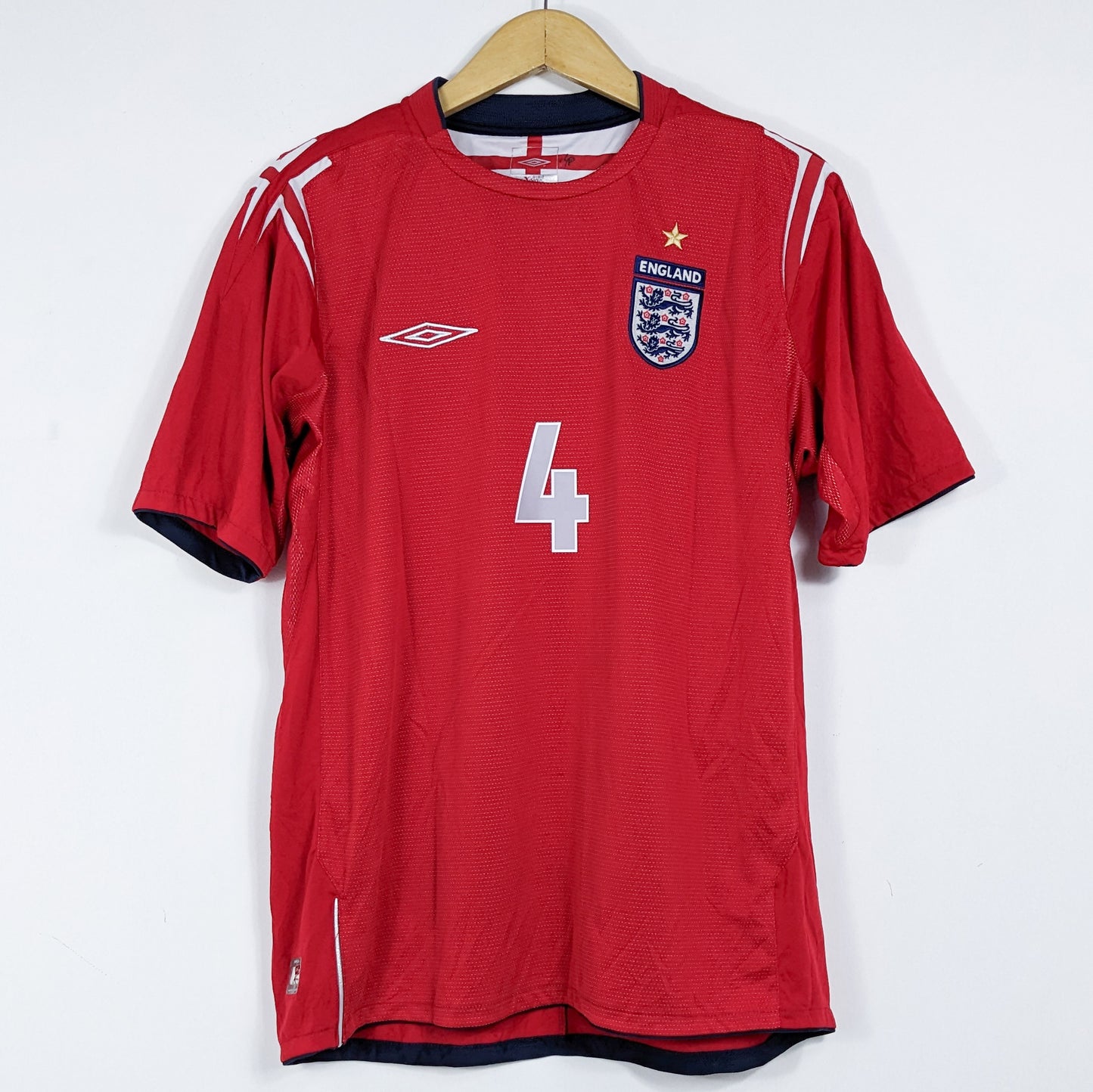 Authentic England 2002 Away - Gerrard #4 Size L