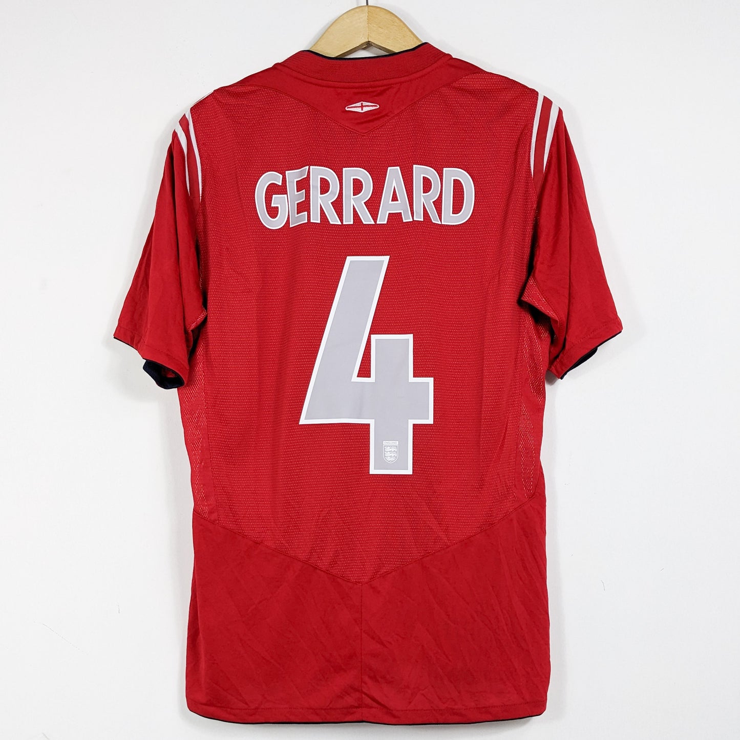 Authentic England 2002 Away - Gerrard #4 Size L