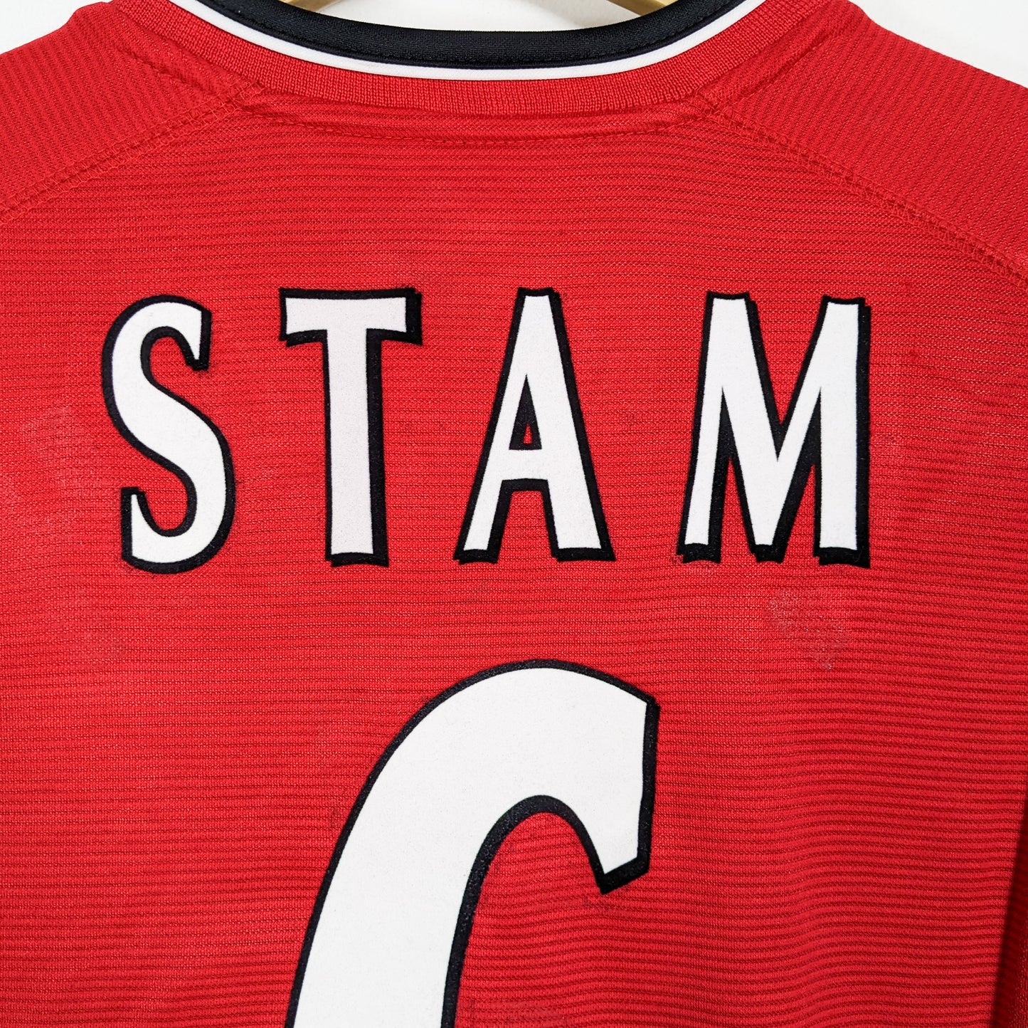 Authentic Manchester United 2000-02 Home  - Stam #6 Size M/L