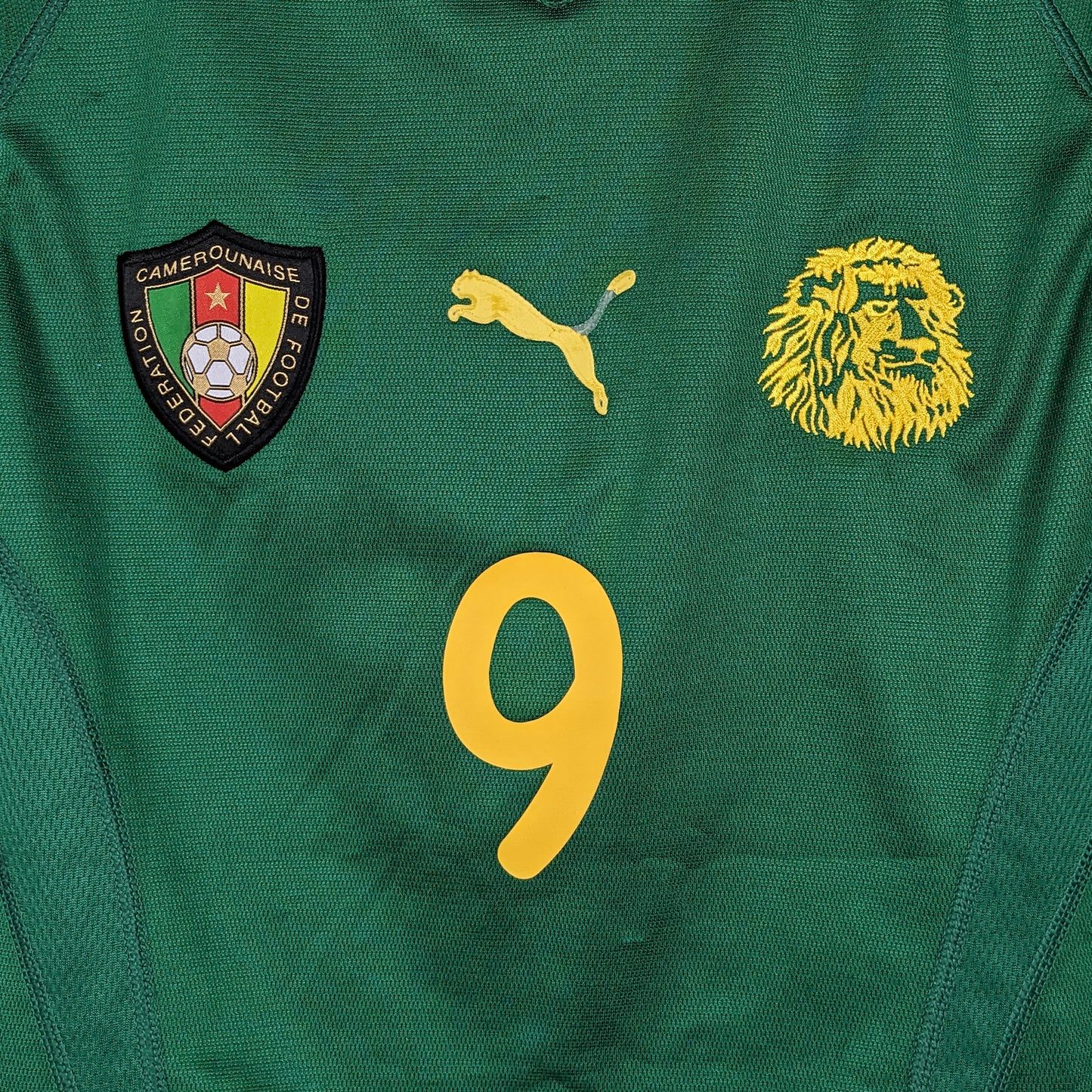 Authentic Cameroon 2002/03 Home - Eto'o #9 Size S