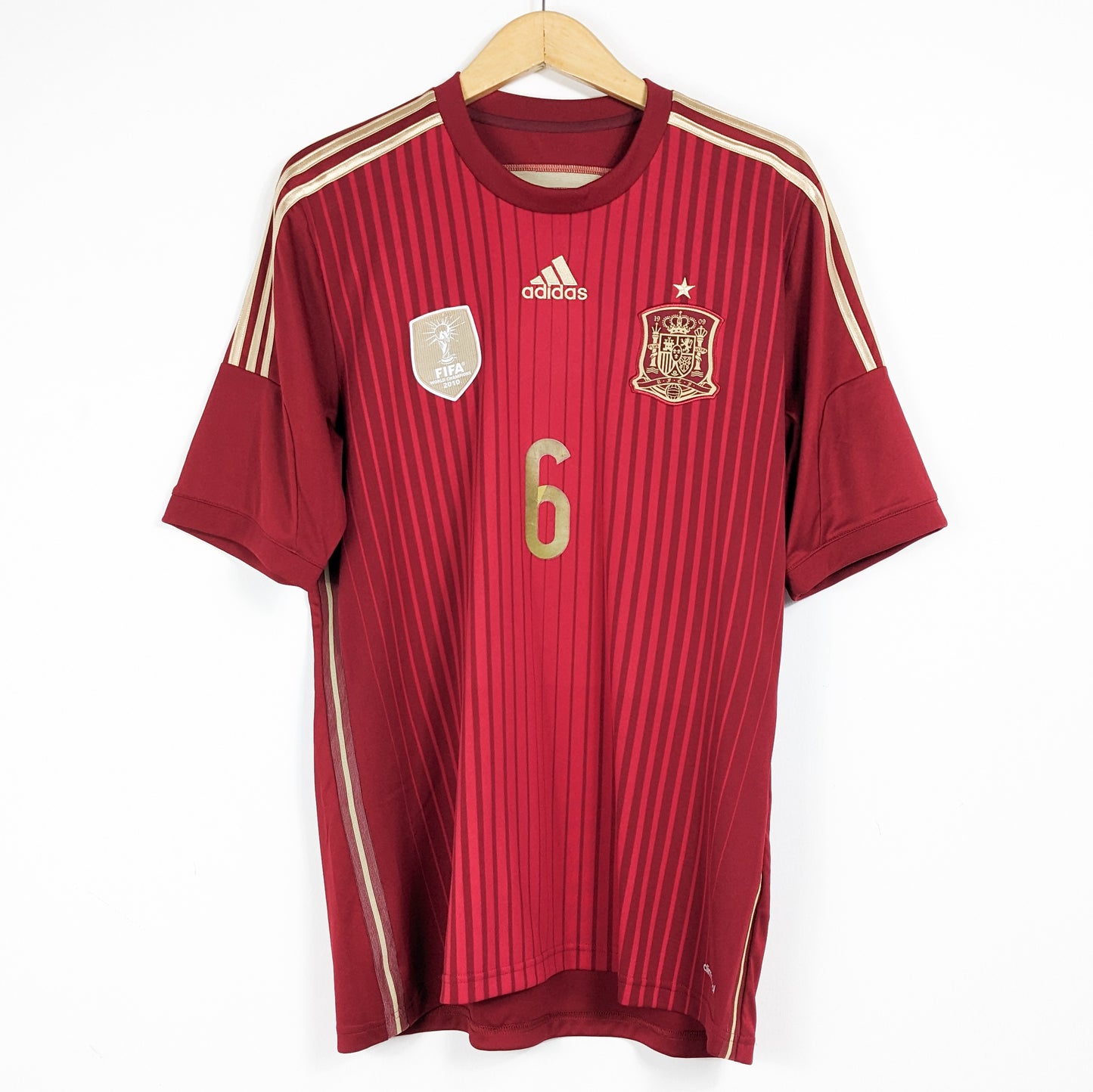 Authentic Spain 2014 Home - A. Iniesta #6 Size L