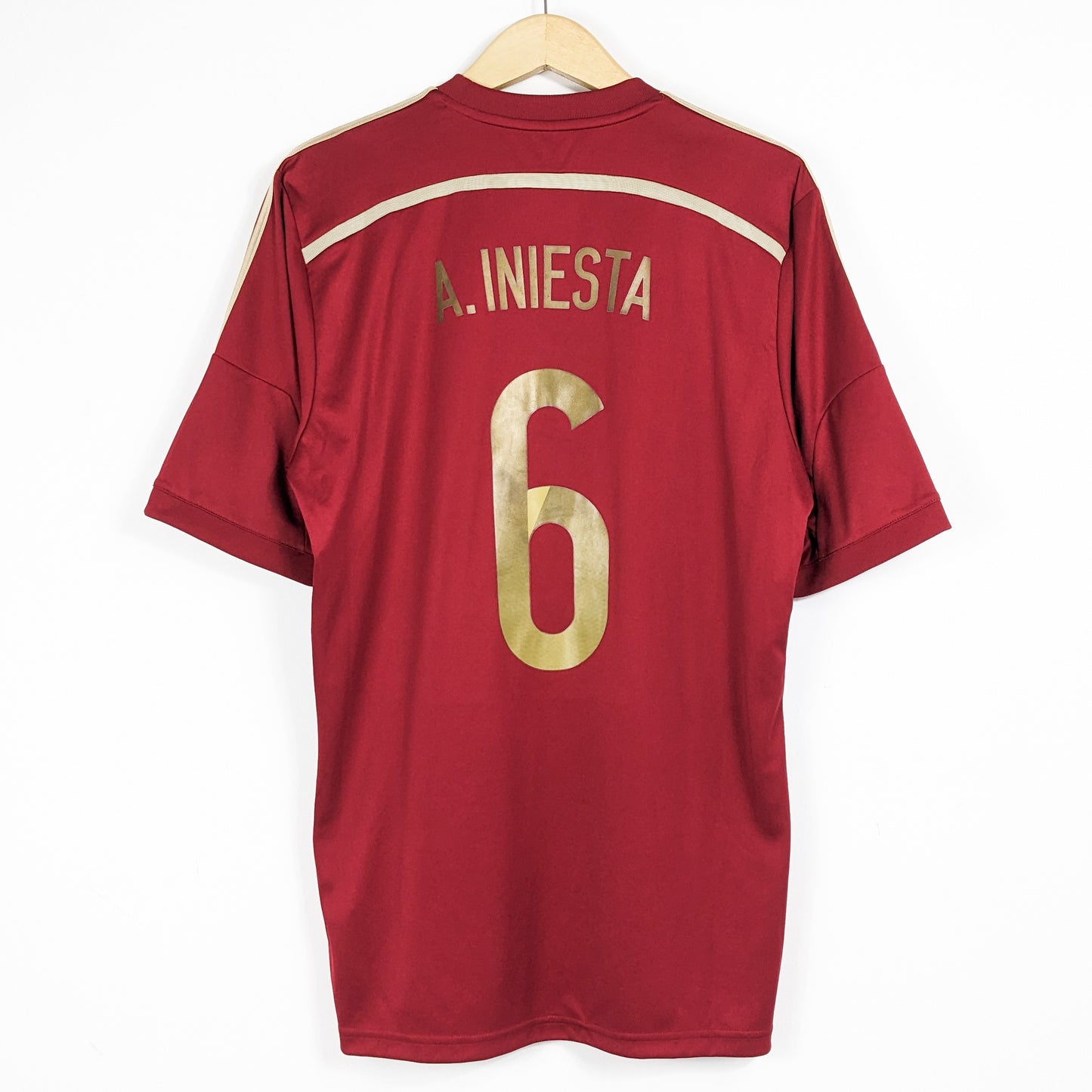 Authentic Spain 2014 Home - A. Iniesta #6 Size L