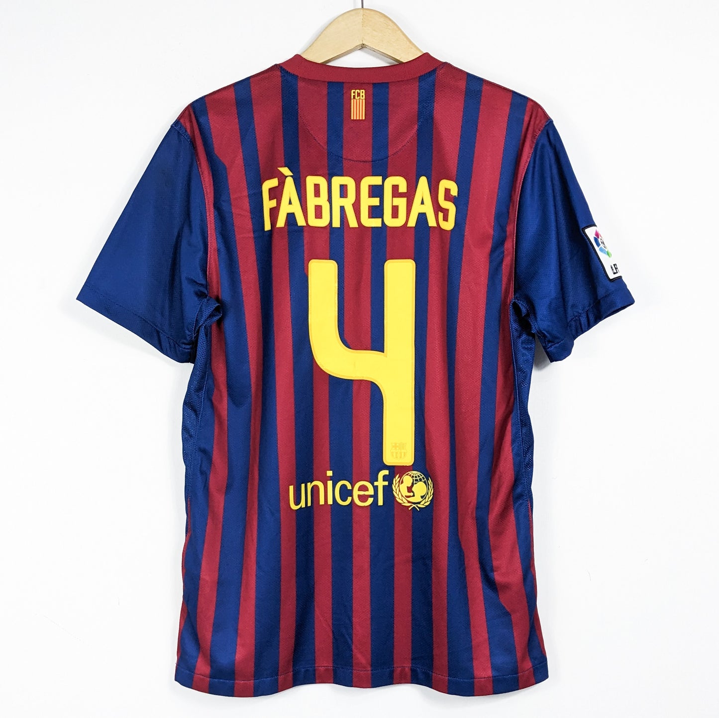 Authentic Barcelona 2011/12 Home - Fabregas #4 Size M