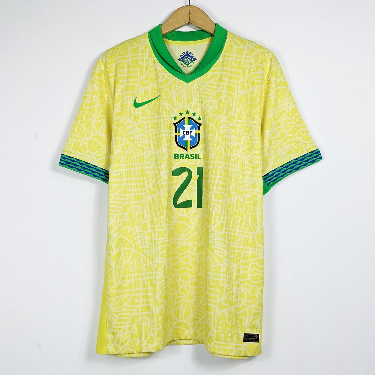 Authentic Brazil 2024 Home - Endrick #21 Size XL (Player issue)