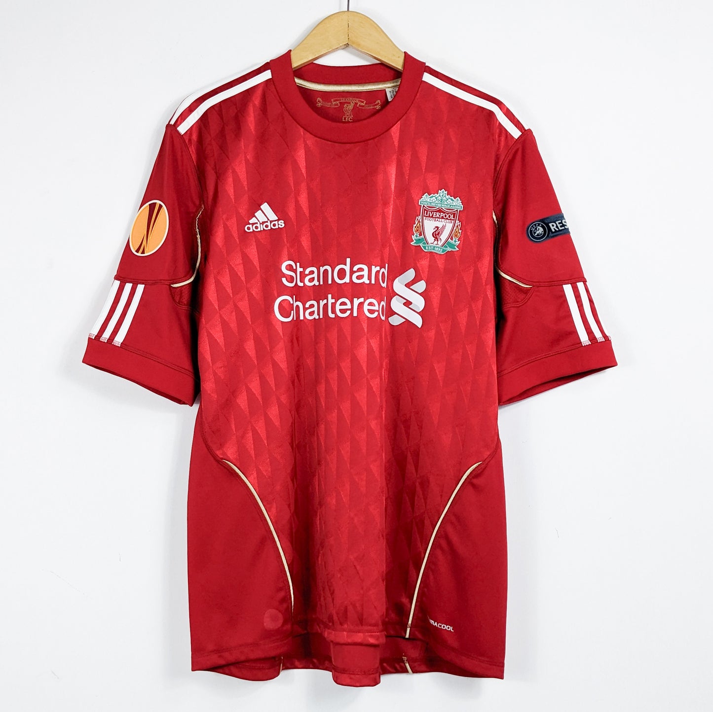 Authentic Liverpool 2010/11 Home - Gerrard #8 Size L (UEL)