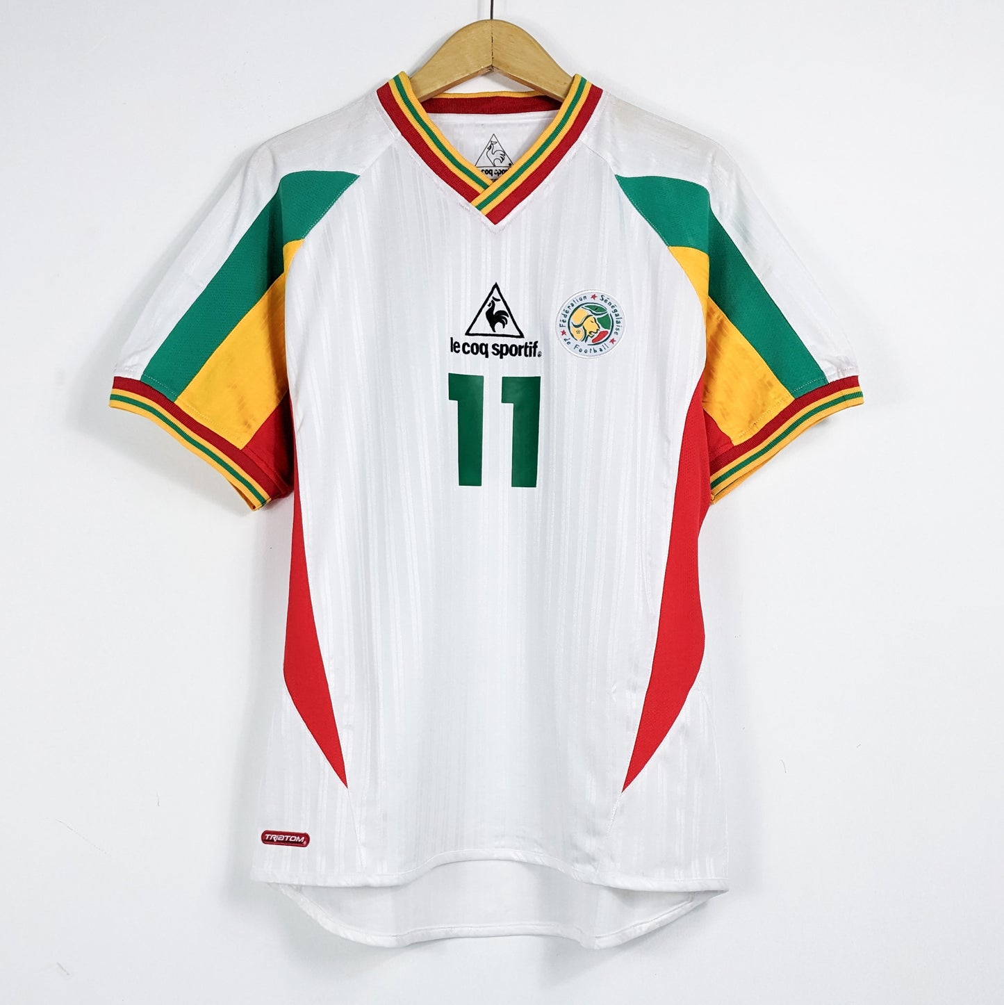 Authentic Senegal 2002 Home - Diouf #11 Size M