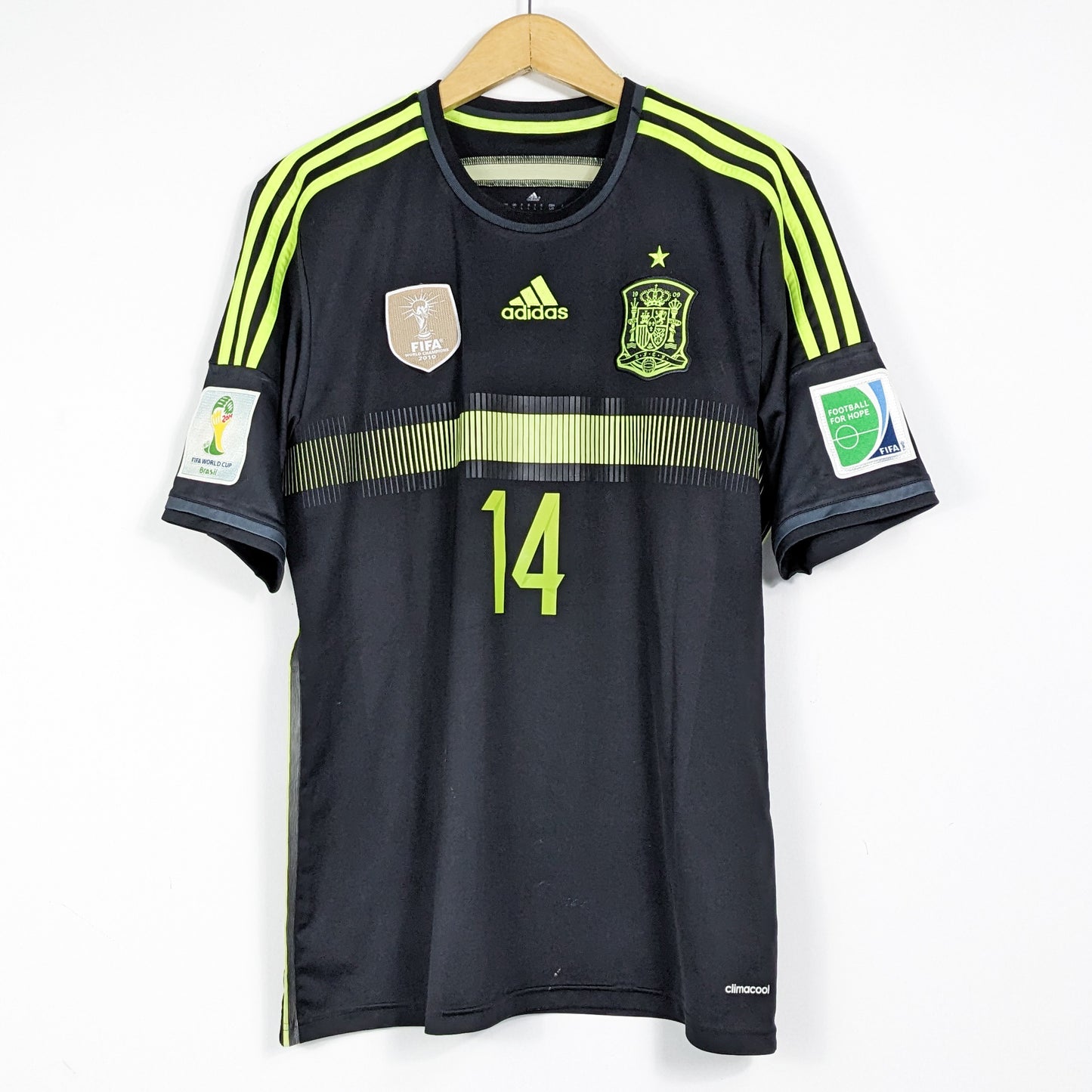 Authentic Spain 2014 Away - Alonso #14  Size L (World Cup)