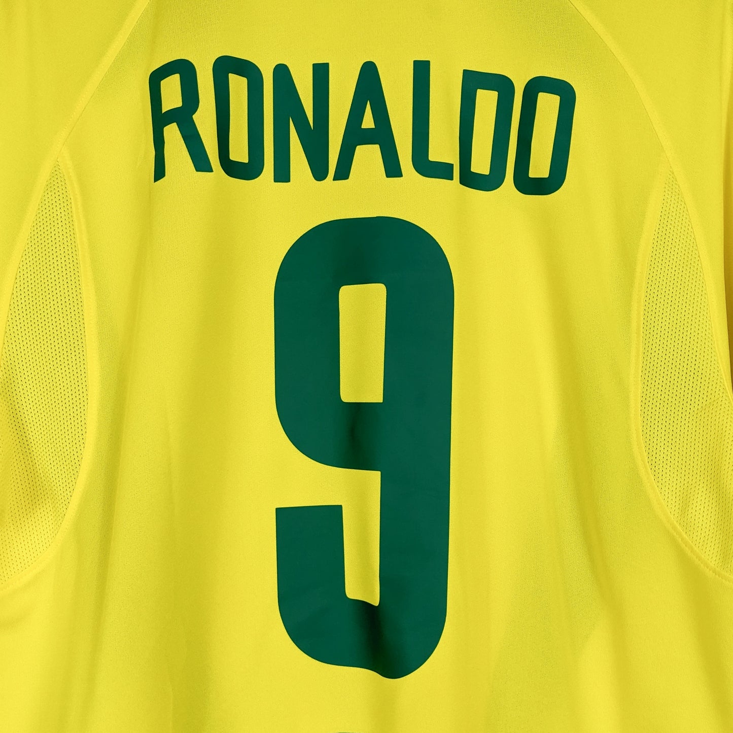 Authentic Brazil 2002 Home - Ronaldo #9 Size M fit L