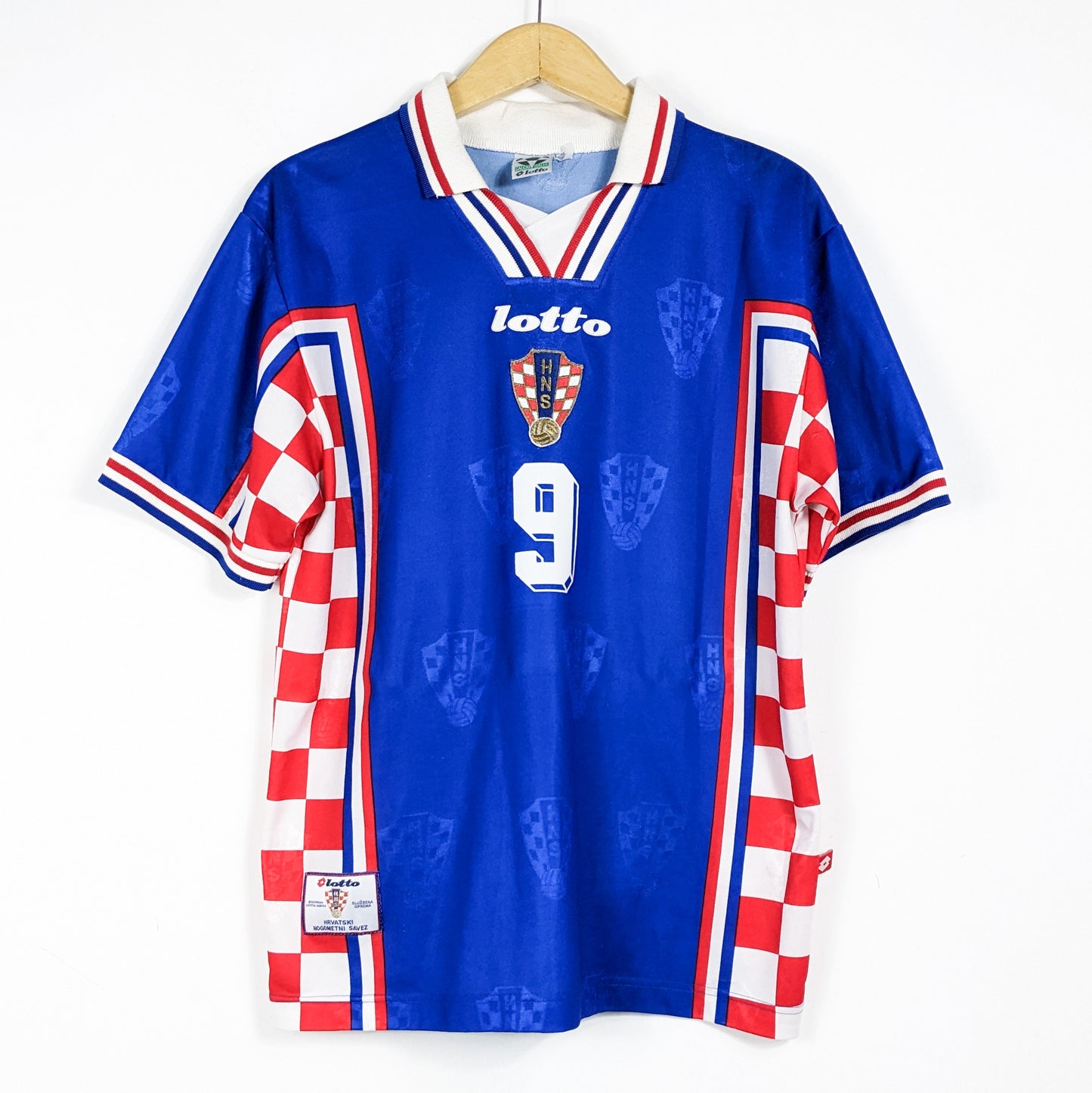 Authentic Croatia 1998 Away - Suker #9 Size L