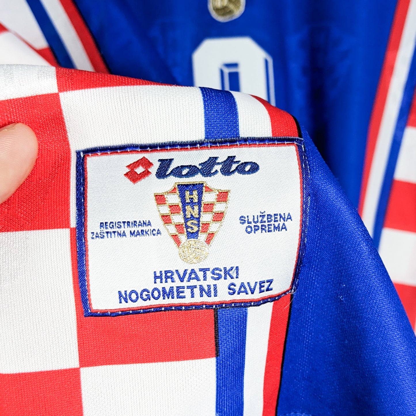 Authentic Croatia 1998 Away - Suker #9 Size L