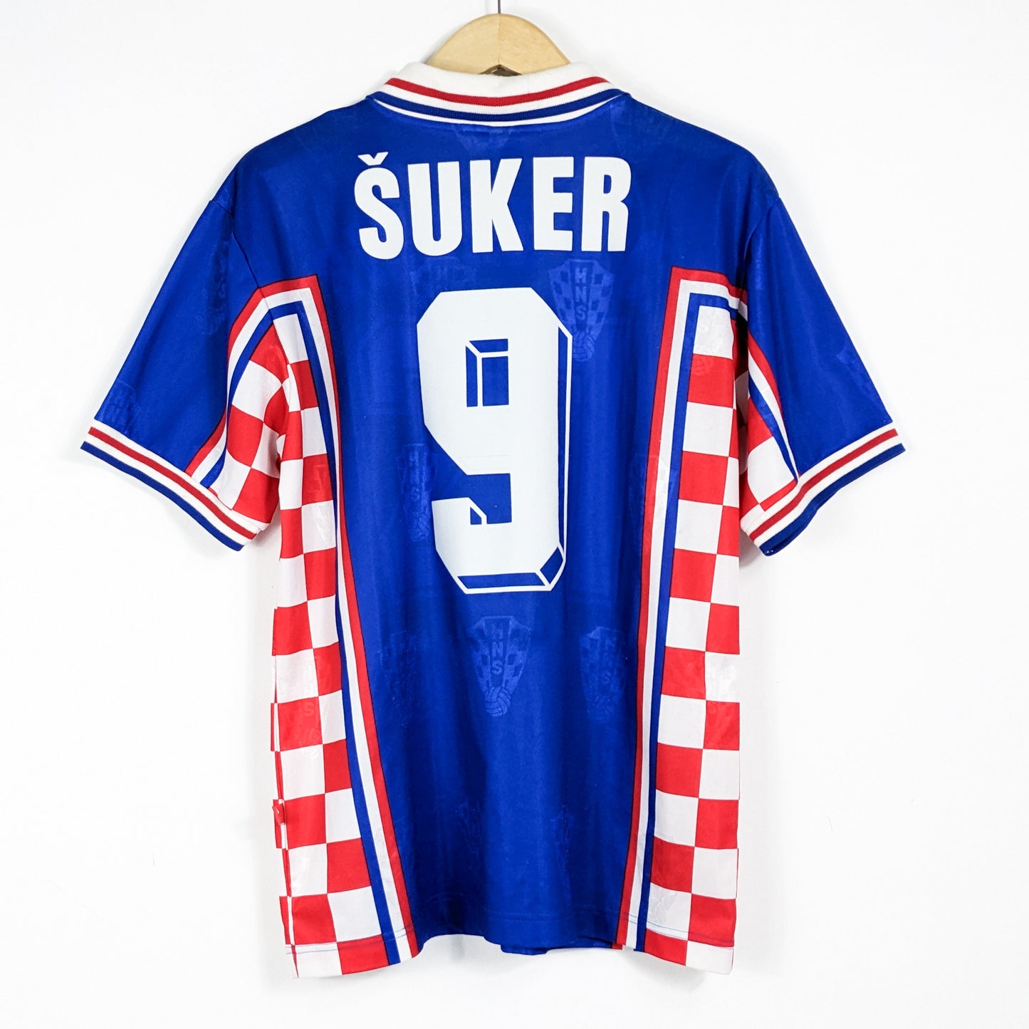 Authentic Croatia 1998 Away - Suker #9 Size L