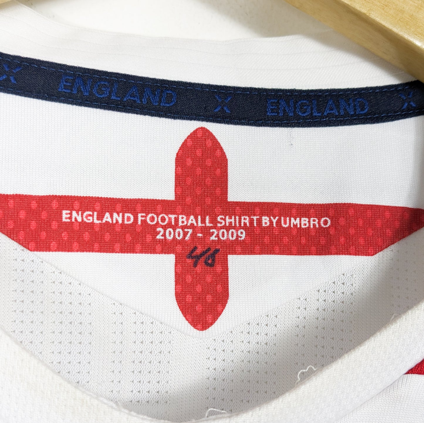 Authentic England 2008 Home - Rooney #9 Size XL (Euro)