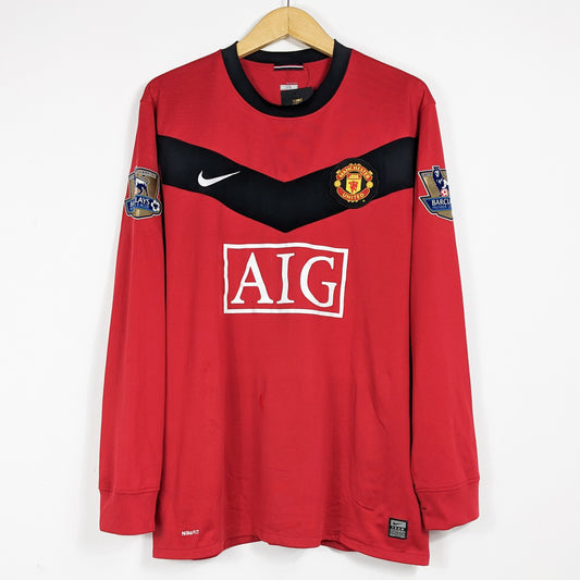 Authentic Manchester United 2009/10 Home - Rooney #10 Size XL (Long sleeve)