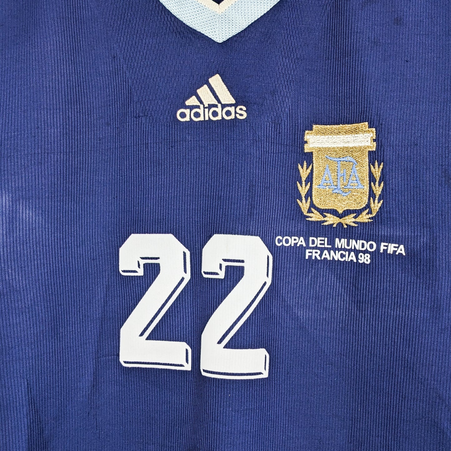 Authentic Argentina 1998 Away - Zanetti #22 Size L