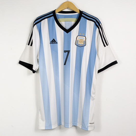 Authentic Argentina 2014 Home - Di Maria #7 Size XL (Bnwt)