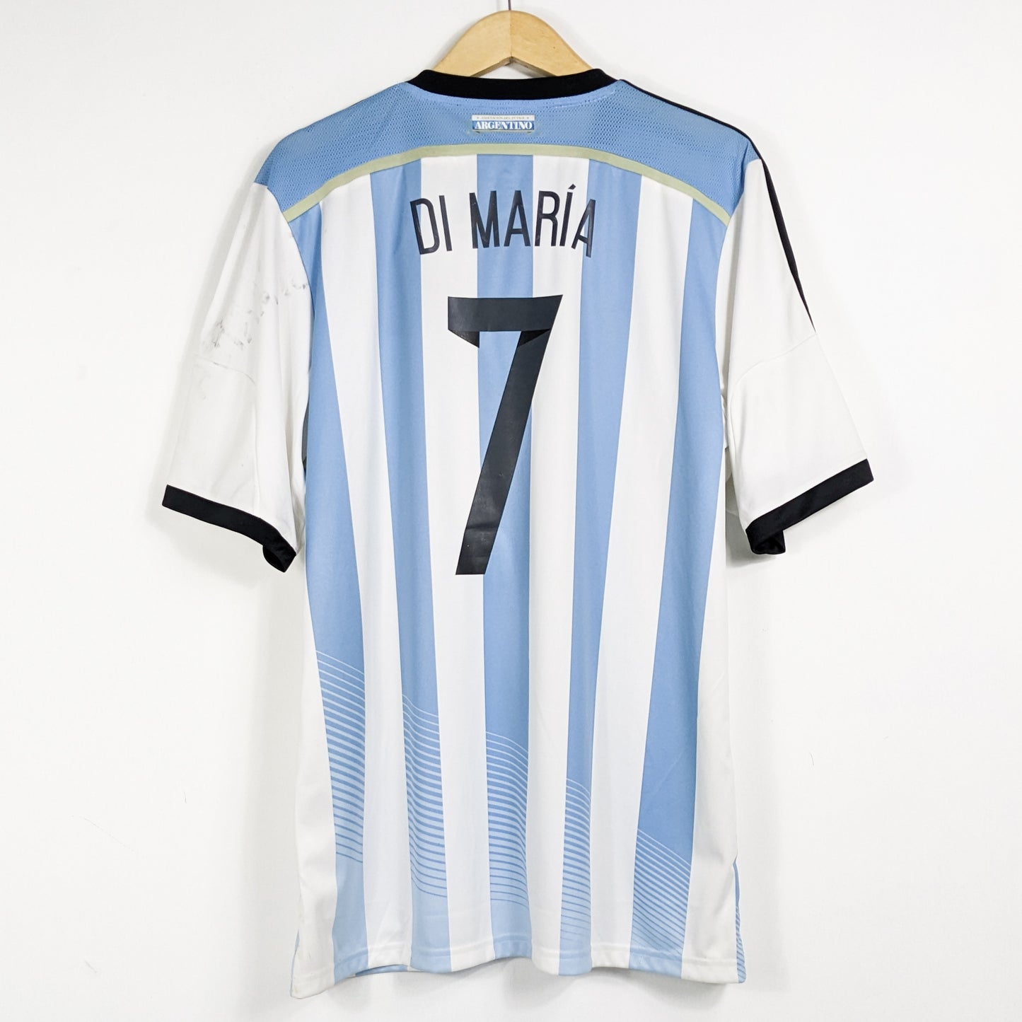 Authentic Argentina 2014 Home - Di Maria #7 Size XL (Bnwt)