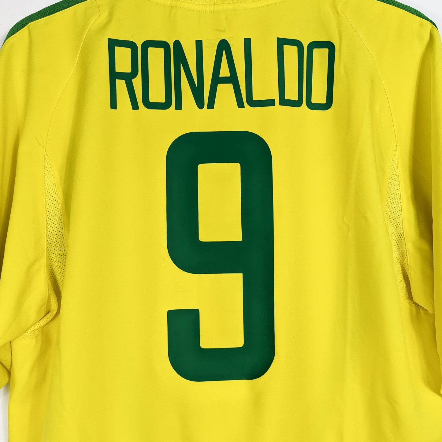 Authentic Brazil 2002 Home - Ronaldo #9 Size L