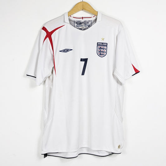 Authentic England 2006 Home - Beckham #7 Size XL